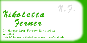 nikoletta ferner business card